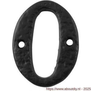 Kirkpatrick KP1977 huisnummer 0 50 mm smeedijzer zwart - A21003463 - afbeelding 1
