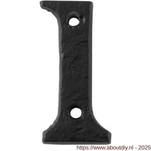 Kirkpatrick KP1977 huisnummer 1 50 mm smeedijzer zwart - A21003462 - afbeelding 1