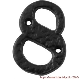 Kirkpatrick KP1977 huisnummer 8 50 mm smeedijzer zwart - A21003465 - afbeelding 1