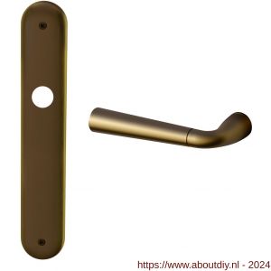 Mandelli1953 S90L Special deurkruk gatdeel linkswijzend op langschild 238x40 mm blind mat brons - A21016141 - afbeelding 1