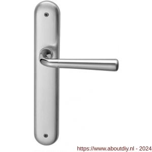 Mandelli1953 S90R BB56 Special deurkruk gatdeel rechtswijzend op langschild 238x40 mm BB56 chroom-mat chroom - A21012156 - afbeelding 1