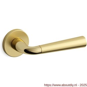 Mandelli1953 S91 Special deurkruk op rozet 51x6 mm messing gepolijst-mat messing - A21011682 - afbeelding 1