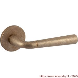 Mandelli1953 S91R Special deurkruk gatdeel op rozet 51x6 mm rechtswijzend messing getrommeld - A21015162 - afbeelding 1