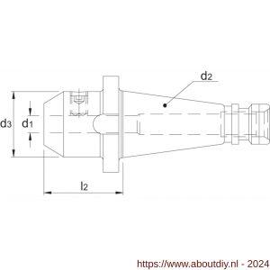 Phantom 82.153 DIN 6359 Weldonhouder SK volgens DIN 2080 SK30 10 mm L40 mm - A40502064 - afbeelding 2
