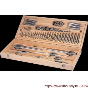 International Tools 29.120 Eco Pro set draadsnijden in houten cassette M5-M30 - A40514142 - afbeelding 1
