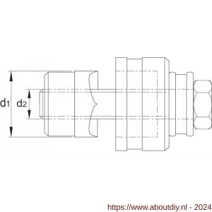 Phantom 67.100 gatenpons voor handgebruik met bout 35 mm - A40500609 - afbeelding 2