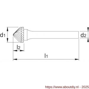 Phantom 41.610 HM stiftfrees model K kegelvorm 90 graden schacht 6 mm 3-FINE 16x8x6x57 mm - A40518649 - afbeelding 2