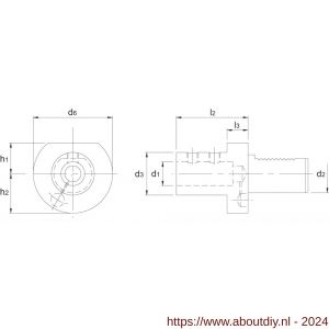 Phantom 84.950 VDI-houder DIN 69880 uitvoering E1 voor volboren 40 mm VDI 50 - A40501811 - afbeelding 2