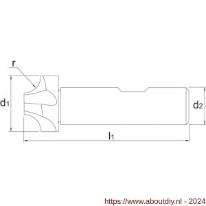 Phantom 36.410 HSS-E radiusfrees DIN 6518-B kwarthol frees diameter 13 mm R3‚5 - A40516802 - afbeelding 2