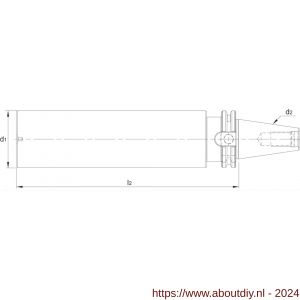 Phantom 82.424 halfbewerkte gereedschapshouder SK volgens DIN 69871 SK40 63x250 mm - A40501759 - afbeelding 2