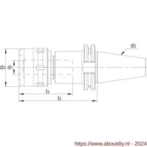 Phantom 83.624 krachtspan opname SK volgens DIN 69871 SK40 32 mm - A40501765 - afbeelding 2