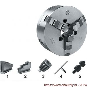 Bison 85.422 ISO 702-3 (DIN 55027) zelfcentrerende drie-klauwplaat staal type 3534 C5 160 mm - A40515717 - afbeelding 1