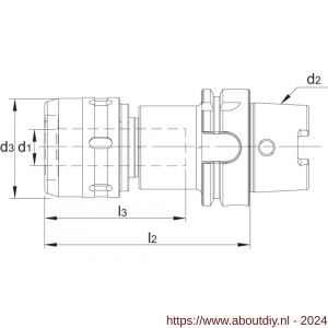 Phantom 83.627 krachtspan opname HSK-A volgens DIN 69893 HSK63A 20 mm - A40501772 - afbeelding 2