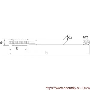 International Tools 22.196 Eco Pro HSS-E machinetap DIN 376 metrisch voor doorlopende gaten M20 - A40513357 - afbeelding 2