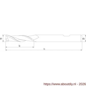 Phantom 32.520 HSS-E schachtfrees 2-snijder lang type N 3x8 mm - A40517689 - afbeelding 2