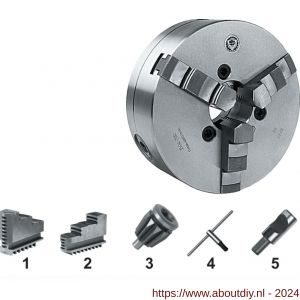 Bison 85.423 ISO 702-2 (DIN 55029) zelfcentrerende drie-klauwplaat staal type 3544 C6 200 mm - A40515733 - afbeelding 1