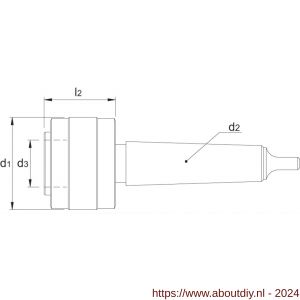 Phantom 81.570 taphouder MK volgens DIN 228-B zonder axiale compensatie voor gebruik met tapinzetstukken grootte 1 M3-M12 MK 2 - A40503158 - afbeelding 2