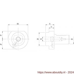 Phantom 84.955 VDI-houder DIN 69880 uitvoering F1 voor MK volgens DIN 228-B MK3 VDI 40 - A40501839 - afbeelding 2