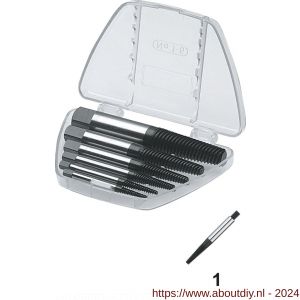 International Tools 29.300Q Eco set draadeinduithalers nummer 1-6 Quadrobox met ophangoog - A40500295 - afbeelding 1