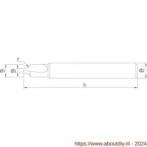 Phantom 36.430 VHM radiusfrees 4-snijder kwarthol frees diameter 12 mm R4‚5 - A40516832 - afbeelding 2