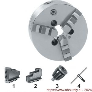 Bison 85.421 ISO 702-1 (DIN 55026) zelfcentrerende drie-klauwplaat staal type 3514 C11 400 mm - A40515713 - afbeelding 1