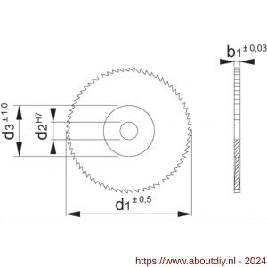 Phantom 63.250 HSS metaalcirkelzaag DIN 1838-B grof 63x6x16 mm T24 - A40522245 - afbeelding 2
