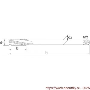 Phantom 23.151 HSS-E machinetap DIN 376 metrisch voor blinde gaten M30 - A40512861 - afbeelding 2