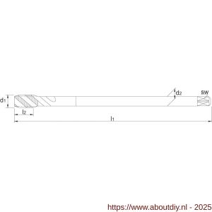Phantom 23.371 UNI HSS-E machinetap metrisch lang voor blinde gaten M12 - A40513011 - afbeelding 2