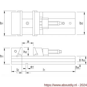 Bison 88.430 modulaire precisie machinespanklem type 6620 100 mm A maximaal 165 mm - A40500161 - afbeelding 2