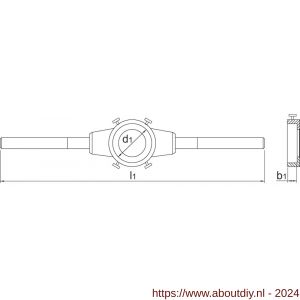 Van Ommen 81.910 DIN EN 22568 snijplaathouder standaard kwaliteit zink-legering 30x11 mm - A40512598 - afbeelding 2
