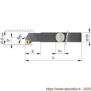 Phantom 72.585 blindboorbeitel 95 graden S08H-SCLCR 06 - A40516196 - afbeelding 2