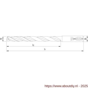 Phantom 11.296 UNI VHM spiraalboor 8xD met koelkanaal TiAlN Whistle notch (DIN 6535-HE) 20‚0 mm - A40511181 - afbeelding 2