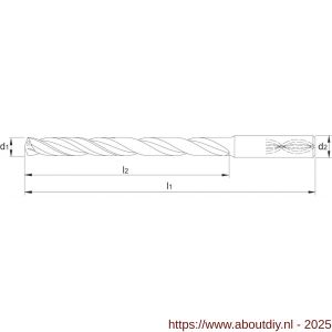 Phantom 11.296 UNI VHM spiraalboor 8xD met koelkanaal TiAlN Whistle notch (DIN 6535-HE) 9‚0 mm - A40511166 - afbeelding 2