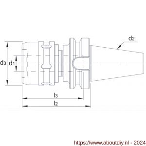 Phantom 83.626 krachtspan opname BT volgens MAS 403 BT BT40 20 mm - A40501768 - afbeelding 2
