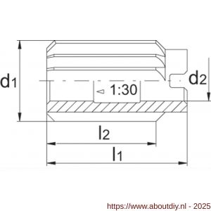 Phantom 51.650 HSS opsteekruimer DIN 219-B H7 33 mm - A40521796 - afbeelding 2