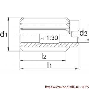 Phantom 51.650 HSS opsteekruimer DIN 219-B H7 48 mm - A40521811 - afbeelding 2