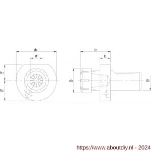 Phantom 84.958 VDI-houder DIN 69880 uitvoering E4 spantanghouder ER25 VDI 30 - A40501845 - afbeelding 2