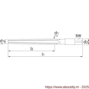 Phantom 51.720 HSS pengatruimer DIN 9-A coniciteit 1:50 nummer 6 - A40519565 - afbeelding 2