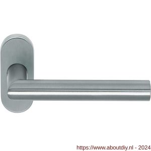 Artitec gatdeel deurkruk op smalschild Tipo RVS mat ovaal rozet - A23000602 - afbeelding 1