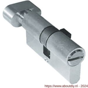 Artitec glasdeur WC cilinder 20/25 mm met knop nikkel mat - A23000001 - afbeelding 1