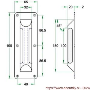 Artitec Zorg en Welzijn S-preventie anti suicidaal deurgreep diameter 32 mm op rozet RVS mat - A23001084 - afbeelding 2