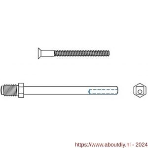 Artitec schroeven-wisselstift bevestigingsset Prio voor deurdikte 84-91 mm - A23001406 - afbeelding 1