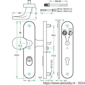 Artitec knop-krukgarnituur veiligheidschilden met kerntrek Top SKG*** RVS mat PC72 LS - A23001386 - afbeelding 2