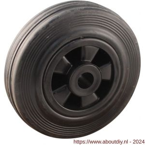 Protempo serie 01 transportwiel los PP velg standaard zwarte rubberen band 125 mm glijlager - A20910876 - afbeelding 1