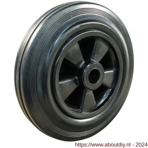 Protempo serie 01 transportwiel los PP velg standaard zwarte rubberen band 140 mm glijlager - A20910880 - afbeelding 1