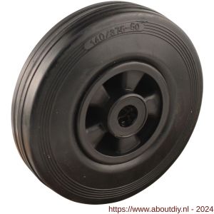 Protempo serie 01 transportwiel los PP velg standaard zwarte rubberen band 140 mm rollager - A20910881 - afbeelding 1