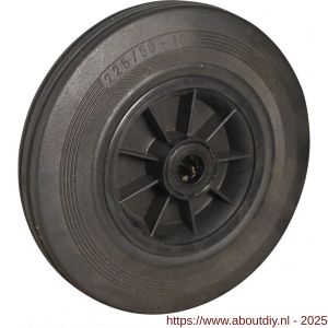 Protempo serie 01 transportwiel los PP velg standaard zwarte rubberen band 225 mm rollager - A20910891 - afbeelding 1