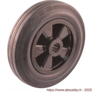 Protempo serie 01 transportwiel los PP velg standaard zwarte rubberen band 250 mm rollager - A20910894 - afbeelding 1