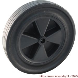 Protempo serie 01 transportwiel los PP velg standaard zwarte rubberen band 285 mm glijlager - A20910896 - afbeelding 1