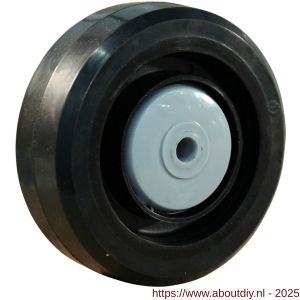 Protempo serie 07 transportwiel los zwarte PA velg zwarte elastische rubberen band ± 70 shore A 125 mm kogellager - A20910933 - afbeelding 1